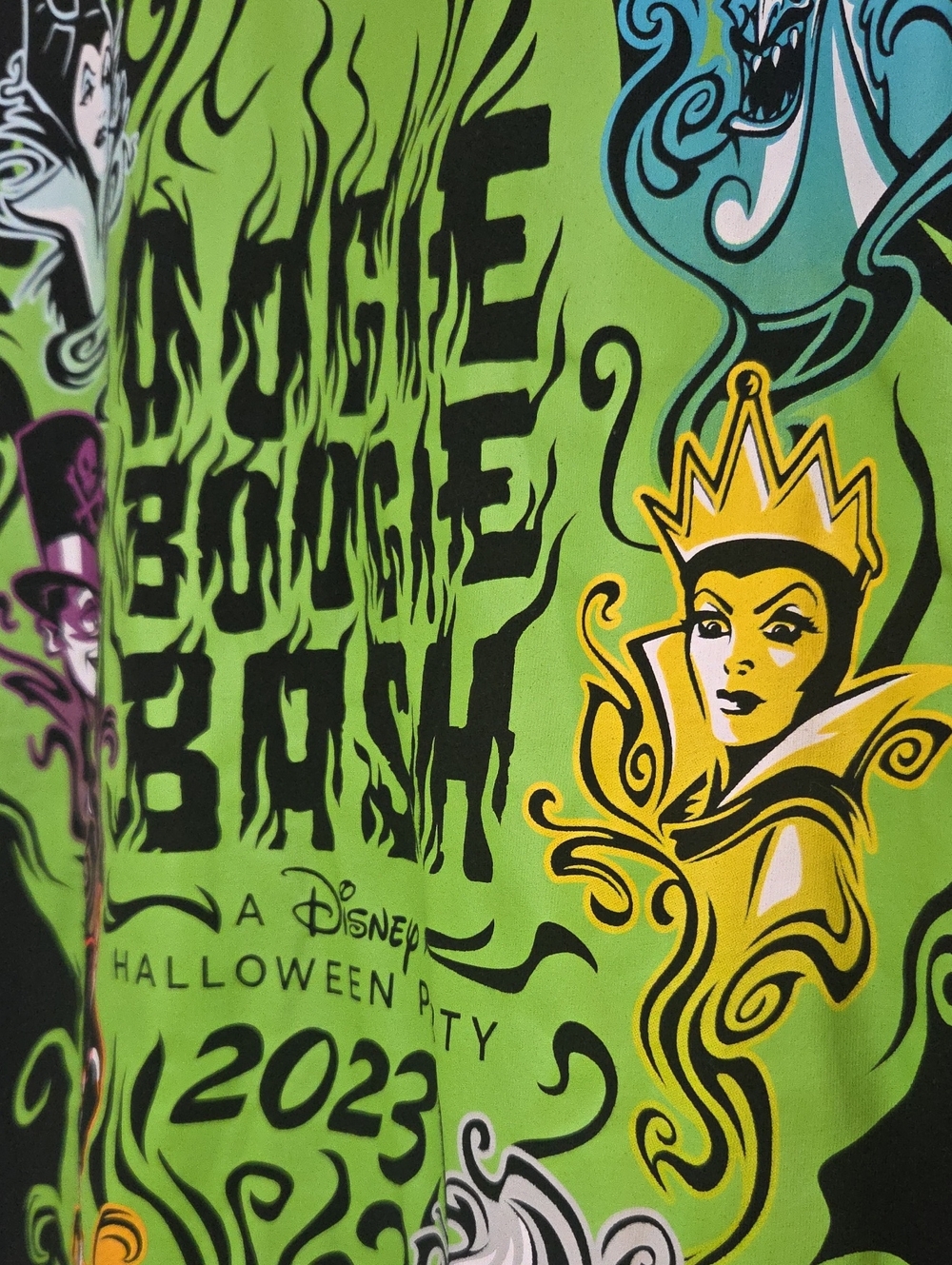 Loungefly Disney Villains 'Boogie Bash'  Black & Neon Green - Picture 3 of 8